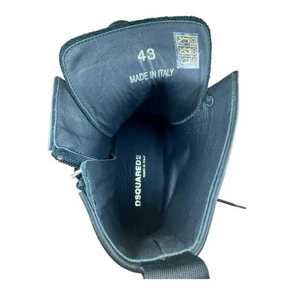 DSQUARED2 BE ICON in Combat Ankle Boot Men black leather - Picture 6 of 6